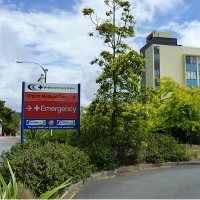 Entrance to the Nelson Medical & Injury Centre from Waimea Road, Nelson, New Zealand